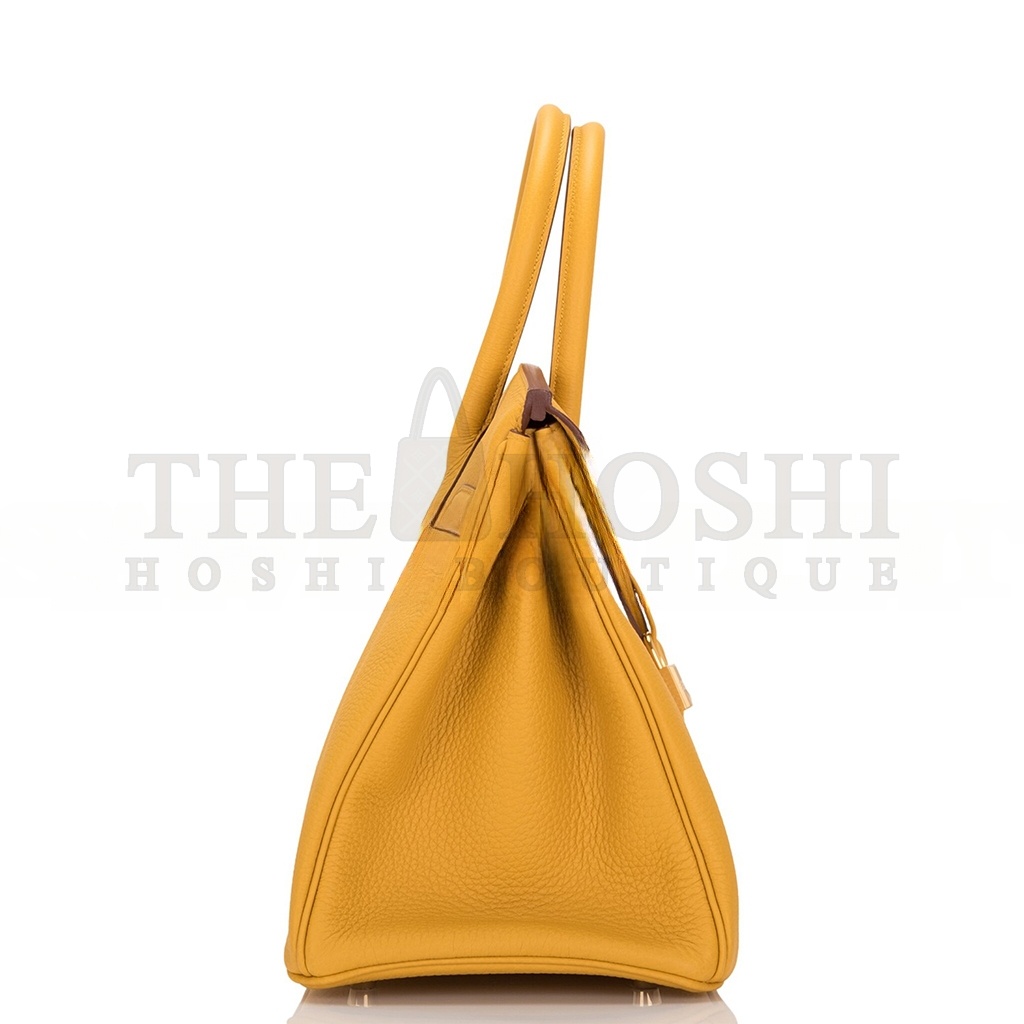 H**me5 JAUNE AMBRE TOGO BIRKIN 30 GOLD HARDWARE 265380 (30*22*16cm) Master Quality